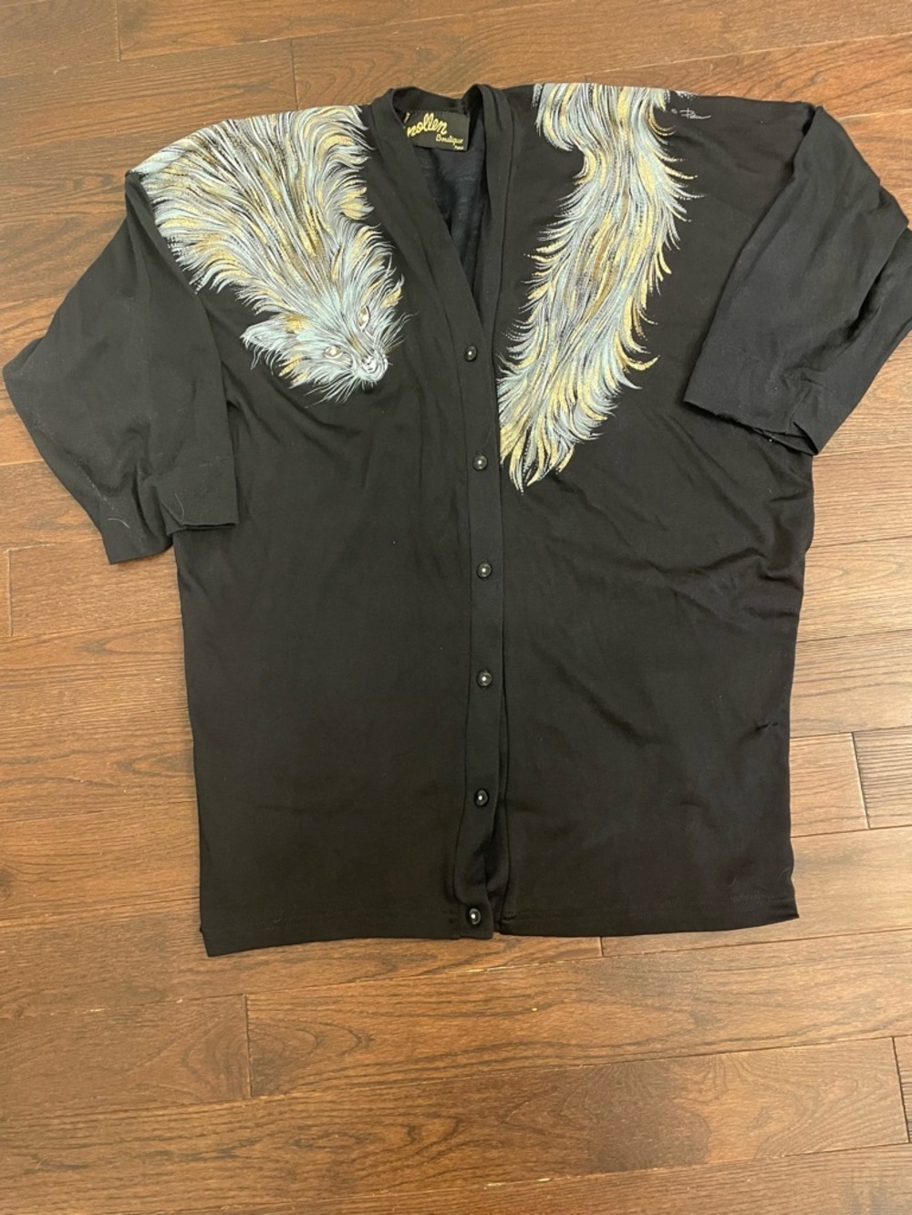 Vintage Pollen Boutique Paris made in France limited edition Button-Up Cardigan